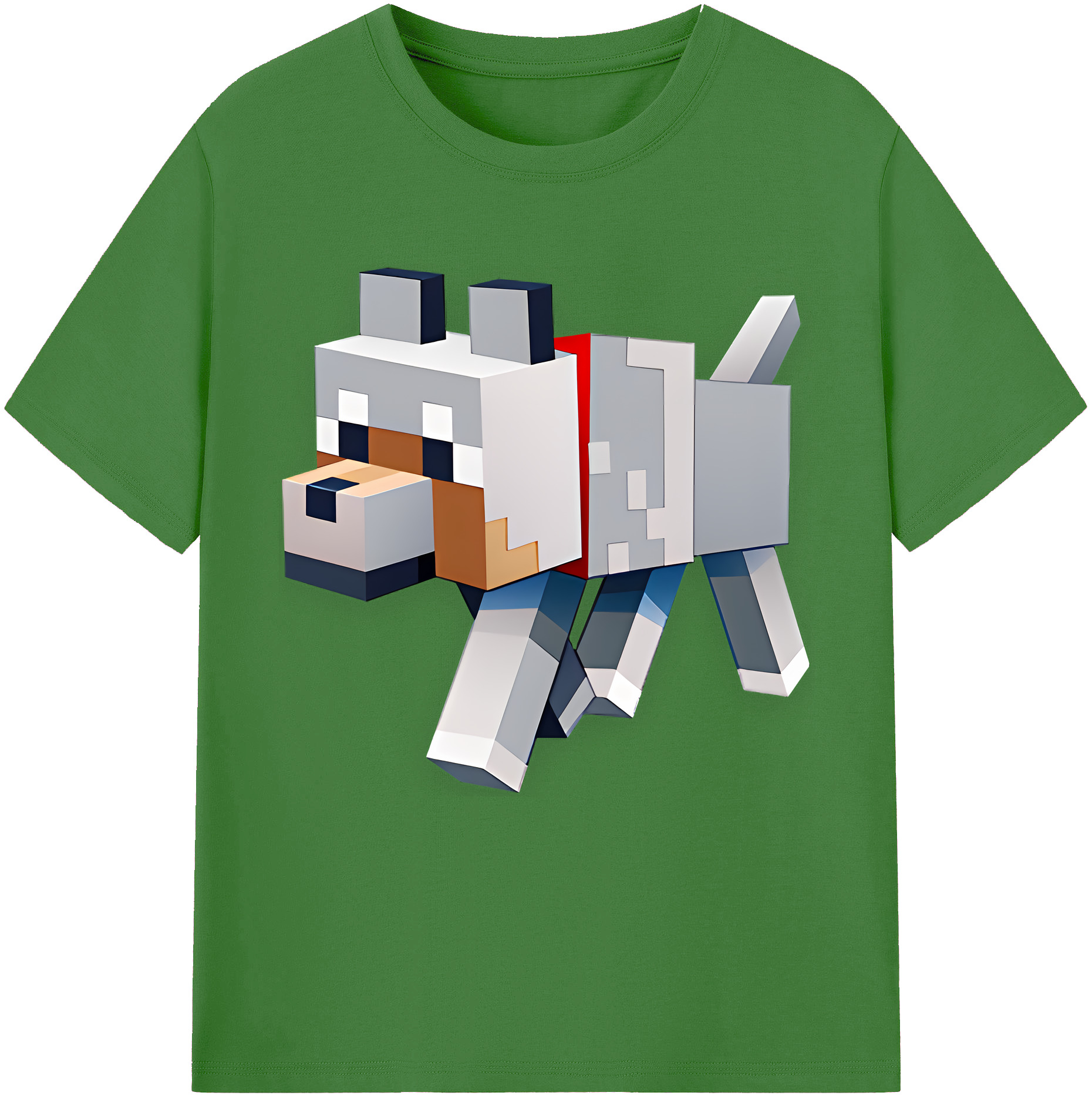 （画像用） マインクラフト ブロックの世界 Minecraft MC Block world レディースカジュアルプリントTシャツ（綿100％）